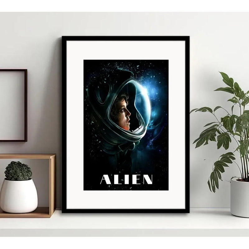 Cuadro Alien El Octavo Pasajero Película Cinema Con Paspartú Modelo 2 Negro