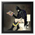 Cuadro Batman Baño Super Heroe Comics Decoracion Casa Bar Marco Negro