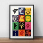 Cuadro Game Of Thrones Série Tv Decoracion Con Paspartú