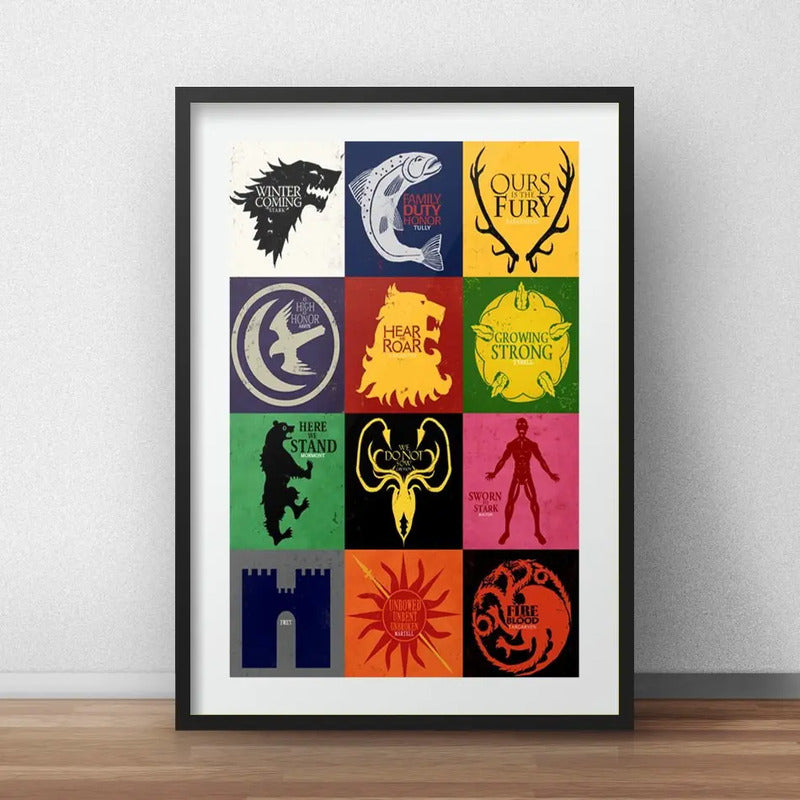 Cuadro Game Of Thrones Série Tv Decoracion Con Paspartú