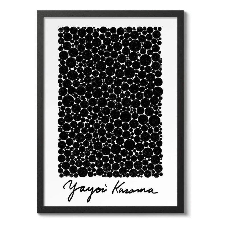 Set 3 Cuadros Picasso Matisse Kusama Black Minimalista Arte Marco Negro