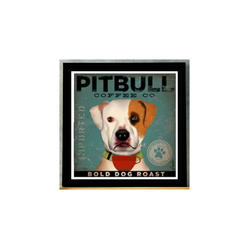 Cuadro Perro Cafe Pop Art Todas Razas Mascota Pet Decoracion