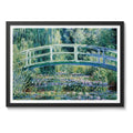 Cuadro Claude Monet Impresionismo Arte Obras Decoracion Water Lilies And Japanese Bridge Marco Negro