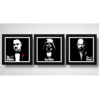 Set 3 Cuadros Darth Vader El Padrino Heisenberg Godfather