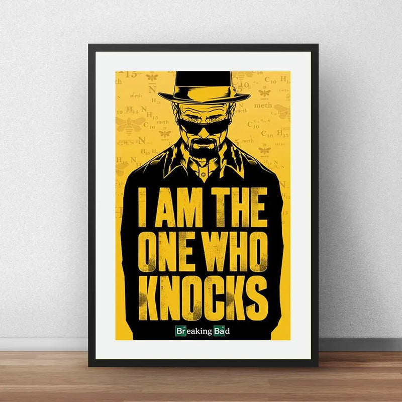 Cuadro Breaking Bad Série Heisenberg Decoracion Con Paspartú Marco Negro