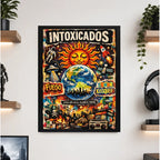 Cuadro Intoxicados Otro Día En El Planeta Tierra Arte Rock Marco Negro