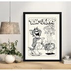 Cuadro Tom Y Jerry Tostada Cocina Hanna Barbera Dibujo Tv Marco Negro