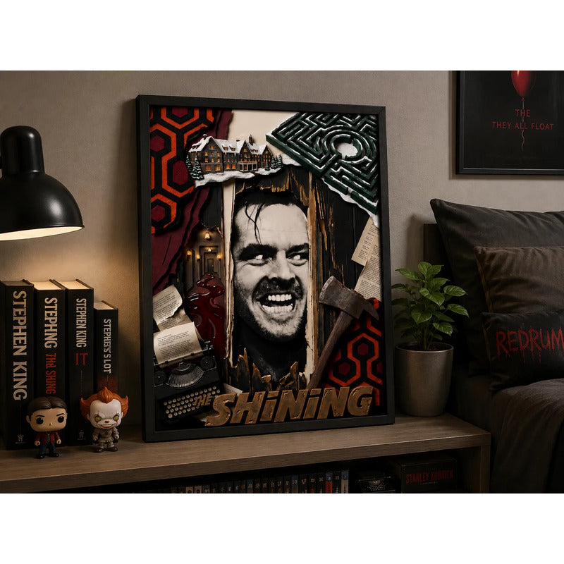 Cuadro El Resplandor The Shining Pelicula Arte Efecto 3d Marco Negro