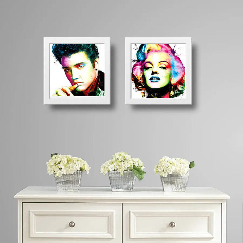 Set 2 Cuadros Elvis Marilyn Monroe Pop Art Retro Decoracion