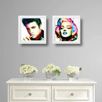 Set 2 Cuadros Elvis Marilyn Monroe Pop Art Retro Decoracion