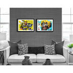 Set 2 Cuadros Basquiat Arte Urbano Monroe Decoración Hogar