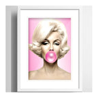 Cuadro Marilyn Monroe Chicle Goma Pop Art Con Paspartu