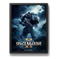 Cuadro Space Marine Espacial Videojuego B4 Decorar Game Room Marco Negro