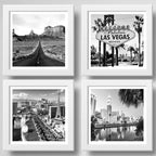 Set 4 Cuadros Las Vegas Nevada Casino Paisajes Decoracion
