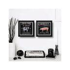 Set 2 Cuadros Cocina Gourmet Carnes Vaca Cerdo Chef Decora