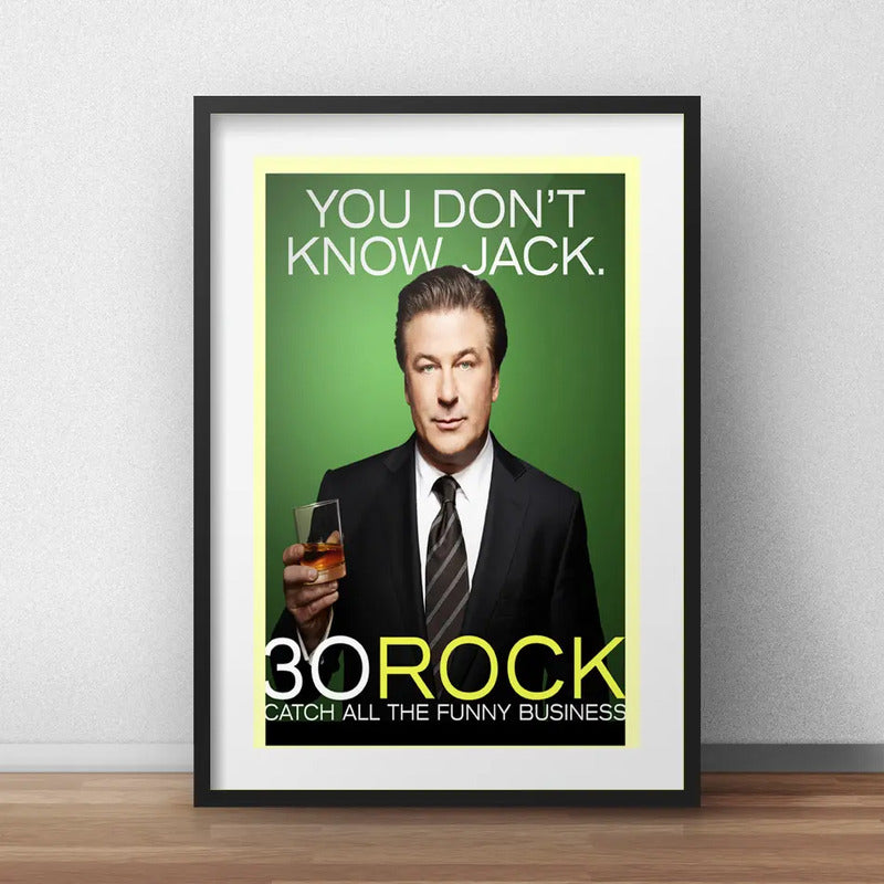 Cuadro 30 Rock Serie Tv You Don't Know Jack Con Paspartú Marco Negro
