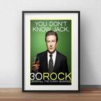 Cuadro 30 Rock Serie Tv You Don't Know Jack Con Paspartú Marco Negro
