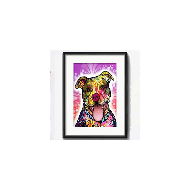 Cuadro Perro Pop Art Todas Las Razas Decoracion Con Paspartú