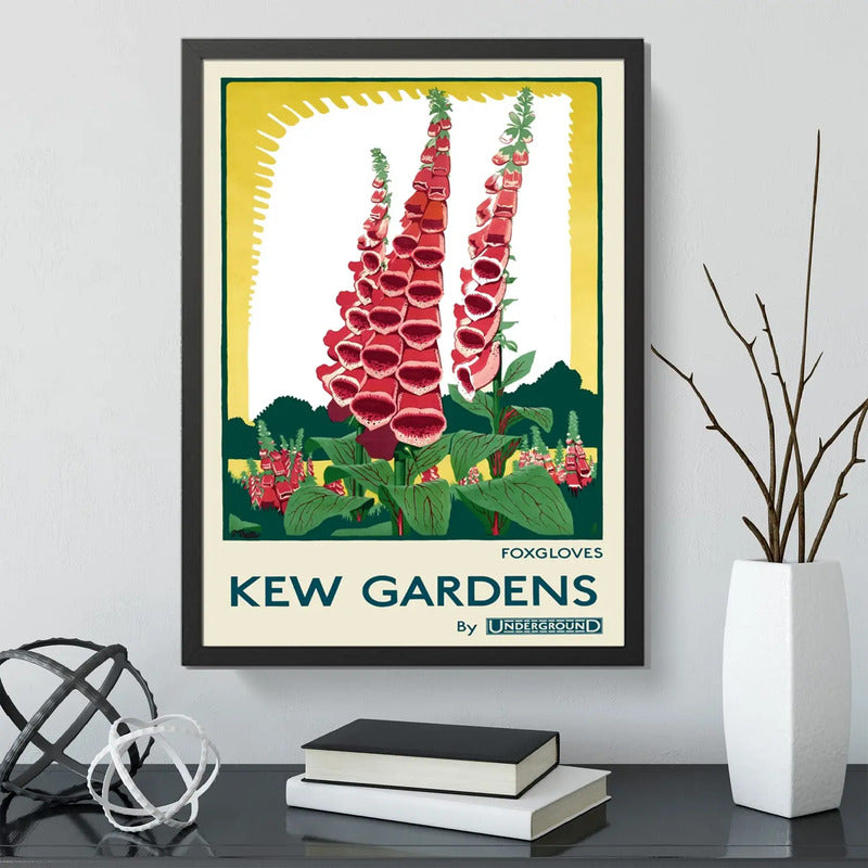 Cuadro Kew Gardens Flower Market Londres Br4 Flores Botanica Marco Negro