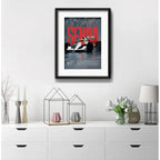 Cuadro Ayrton Senna Formula 1 Sign Auto 53x43cm Con Paspartú Marco Negro