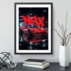 Cuadro Honda Nsx Acura Auto Modelo Icónico Decoracion Marco Negro