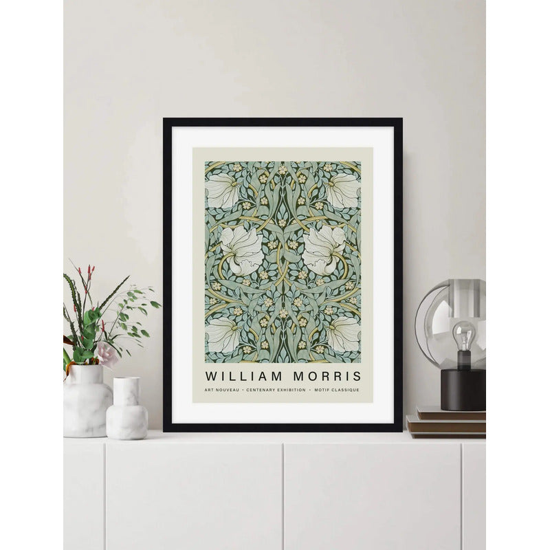 Cuadro William Morris Movimiento Arts & Crafts Pinturas Arte Pimpernel Negro