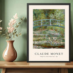 Cuadro Dormitorio Living Claude Monet Los Nenúfares Flores Marco Negro