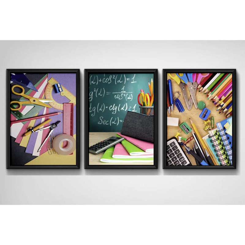 Set 3 Cuadros Educación Pedagogía Escuela Brs1 Decoracion