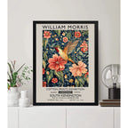 Cuadro Dormitorio Colibrí Y Flores William Morris Botanico Colibrí Y Flores William Morris 1 Marco Negro