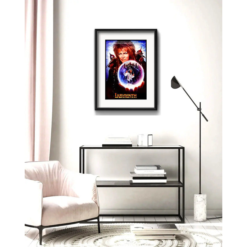 Cuadro Laberinto David Bowie Pelicula 53x43cm Con Paspartú Marco Negro
