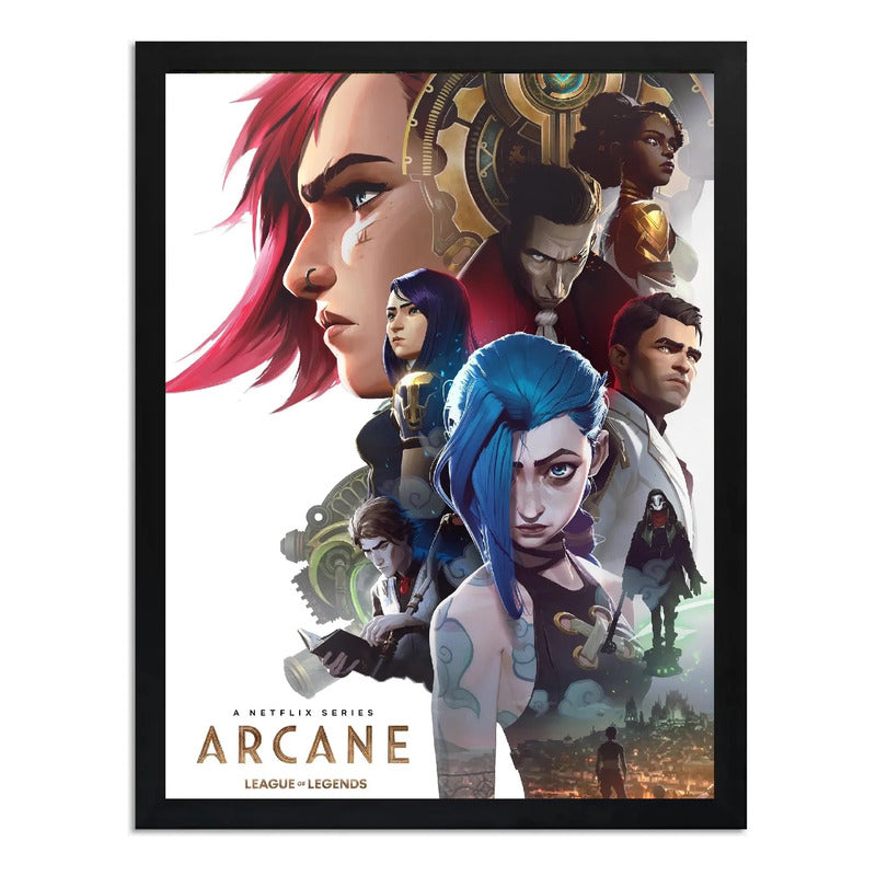 Cuadro Arcane Serie League Of Legends Game Geek Decoracion Marco Negro