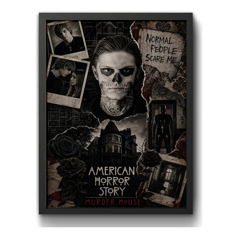 Cuadro American Horror Story Serie Tv Arte Vintage Brs2 Marco Negro