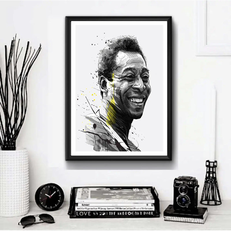 Cuadro Pelé Pop Art Fútbol Jugador Brasil Club Decoracion