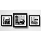Set 3 Cuadros Toro De Wall Street Blanco Y Negro 33 Marco Negro