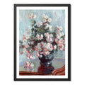 Cuadro Claude Monet Crisantemos Flores Arte Decoracion Marco Negro