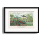 Cuadro Monet El Jardin Del Artista Arte 53x43cm Con Paspartú Marco Negro
