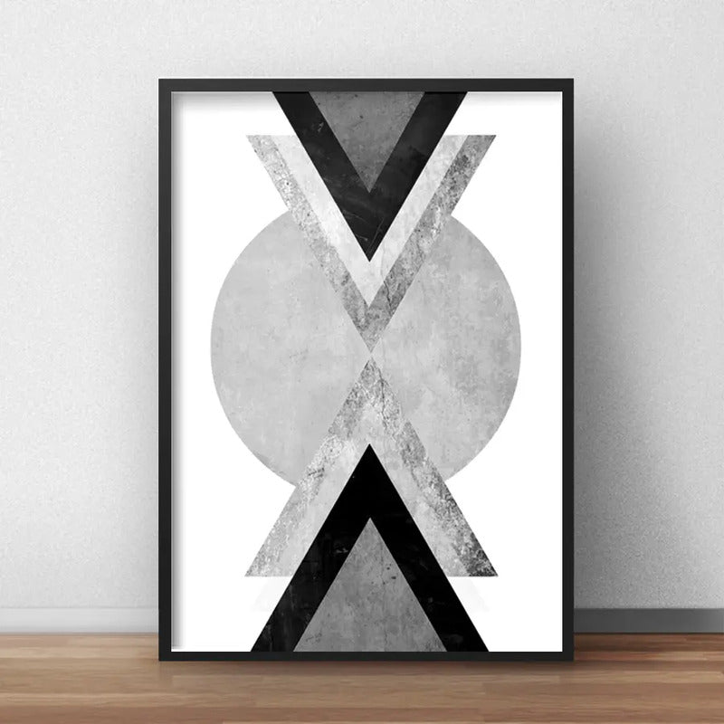 Cuadro Geometrico Abstracto Escandinavo Moderno Decoracion