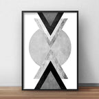 Cuadro Geometrico Abstracto Escandinavo Moderno Decoracion