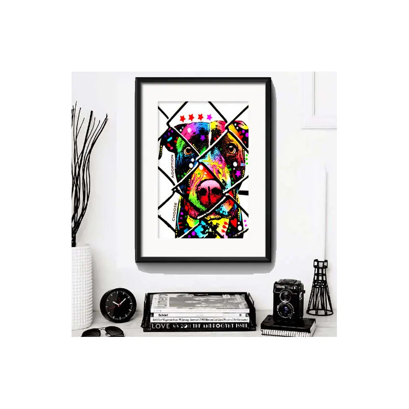 Cuadro Perro Pop Art Todas Las Razas Decoracion Con Paspartú