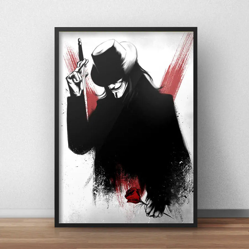 Cuadro V De Vendetta Art Pelicula Comics Cine Decoracion