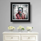 Cuadro Guason Pop Art Joker Pelicula Decoracion - 33x33cm Marco Negro