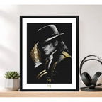 Cuadro Michael Jackson El Rey Del Pop Musica Rock Arte Marco Negro