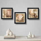 Set 3 Cuadros Beethoven Mozart Bach Art Música Clasica