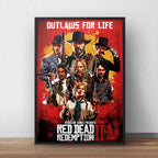Cuadro Red Dead Redemption 2 Game Juego Decoracion Gamer Marco Negro