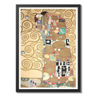 Cuadro Para Living Cocina Estudio Decoracion Moderna Nude Gustav Klimt Lovers Color Beige Con Marco Negro