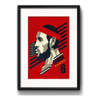 Cuadro Lebron James Basket Nba Baloncesto Con Paspartu Marco Negro