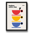 Cuadro Bauhaus Arte Objectos Formas Geometricas Colores Café 1 Marco Negro