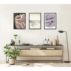 Set 3 Cuadros Para Living Comedor Cocina Decoracion Moderna Marco Negro