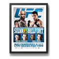 Cuadro Ufc Fight Peleas Famosas Retro Mma Deporte Coleccion Ufc 126 Anderson Silva Vs Vitor Belfort Negro