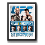 Cuadro Ufc Fight Peleas Famosas Retro Mma Deporte Coleccion Ufc 126 Anderson Silva Vs Vitor Belfort Negro